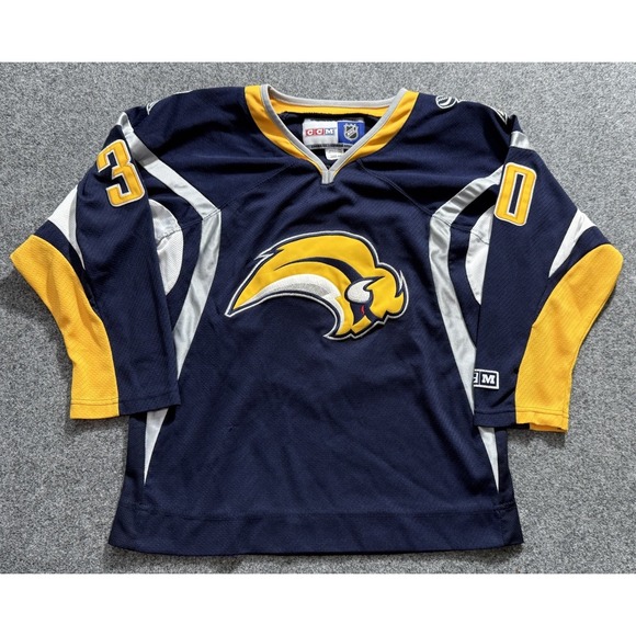 CCM Other - Ryan‎ Miller Buffalo Sabres Hockey Jersey CCM Size Youth L/XL Sewn